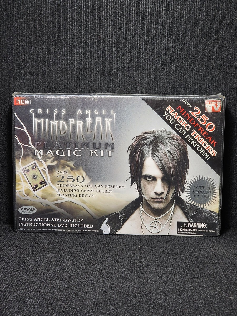 VINTAGE Criss Angel Mindfreak Platinum Magic Kit Over 250 Tricks