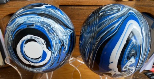 3 Colour Marble Crown Green Bowls Blue/White/Black all sizes Del. September - Picture 2 of 2