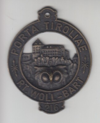 Schlaraffia, Porta Tiroliae (Kufstein), Rt. Wool beard, ''216'', badge o.J.