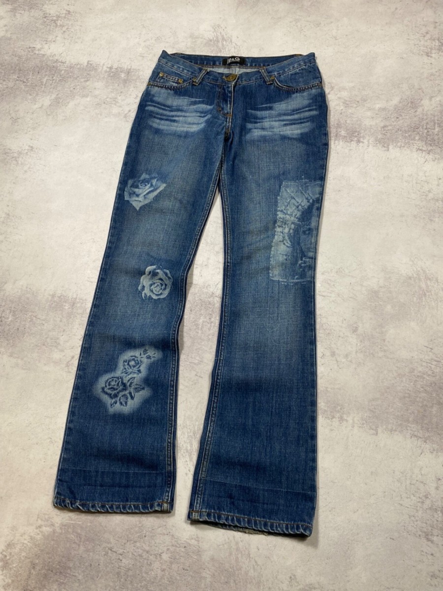 Vintage Dolce Gabbana Y2K Flared Blue Jeans 2000S Size 28 | eBay