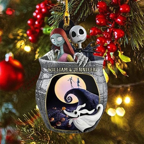 6/7PC Jack Skellington And Sally The Nightmare Before Christmas Hanging Ornament - Picture 9 of 22