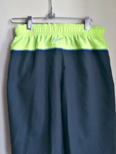 AUTHENTIC NIKE CORE 9" COLOR SURGE DARK GREY/VOLT SWIM SHORTS NESS7473-013