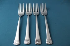 4 Salad Forks Oneida MELODIA 18/10 Stainless Indonesia 7 1/8"