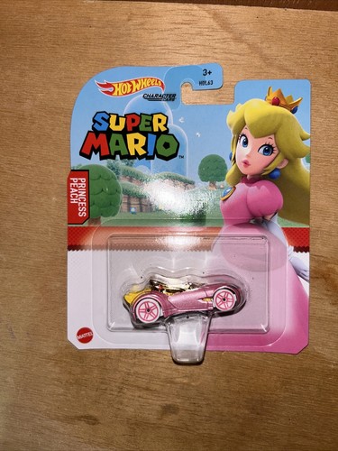 Super Mario Hot Wheels Character Cars Mattel Set Of 6 Mario Luigi Peach Yoshi - Picture 7 of 20