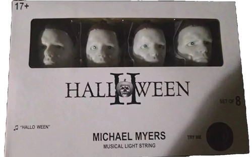 Halloween II Michael Myers Musical String Lights Set of 8 New FREE PRIORITY SHIP