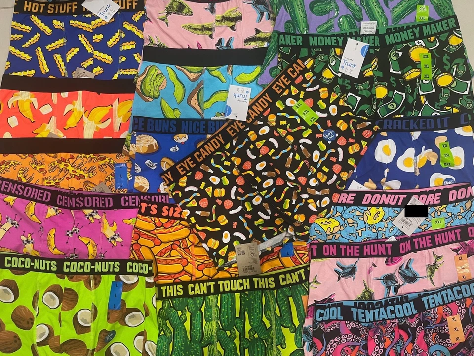 NWT 7x MENS XL trunks BULK (Brilliant Basics) printed funny underwear briefs - image 3 of 4