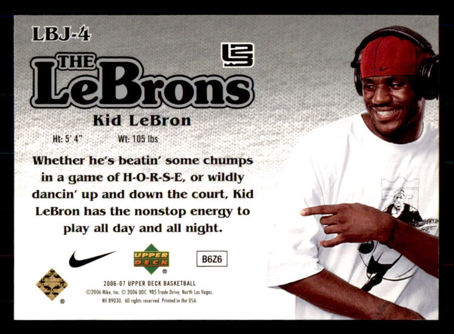  2006-07 Upper Deck The LeBrons Hot Pack #LBJ4 LeBron James Cavaliers (rf 34099) - Image 2 of 2