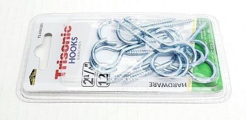 Ganchos utilitarios 2-1/4" tornillo ojo abierto acero marco colgante puerta paquete de 12 - Imagen 2 de 4