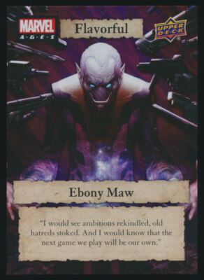 2020 Marvel Ages Flavorful #F-21 Ebony Maw Upper Deck Marvel Ages Flavorful