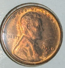 1950 S Lincoln Cent Wheat Reverse 1 Cent 1C MID MS GRADE RB KM# 132 EB#3361
