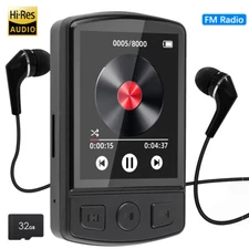 Bluetooth Support 128GB MP4/MP3 Lossless Music Player FM Radio Recorder Sport US