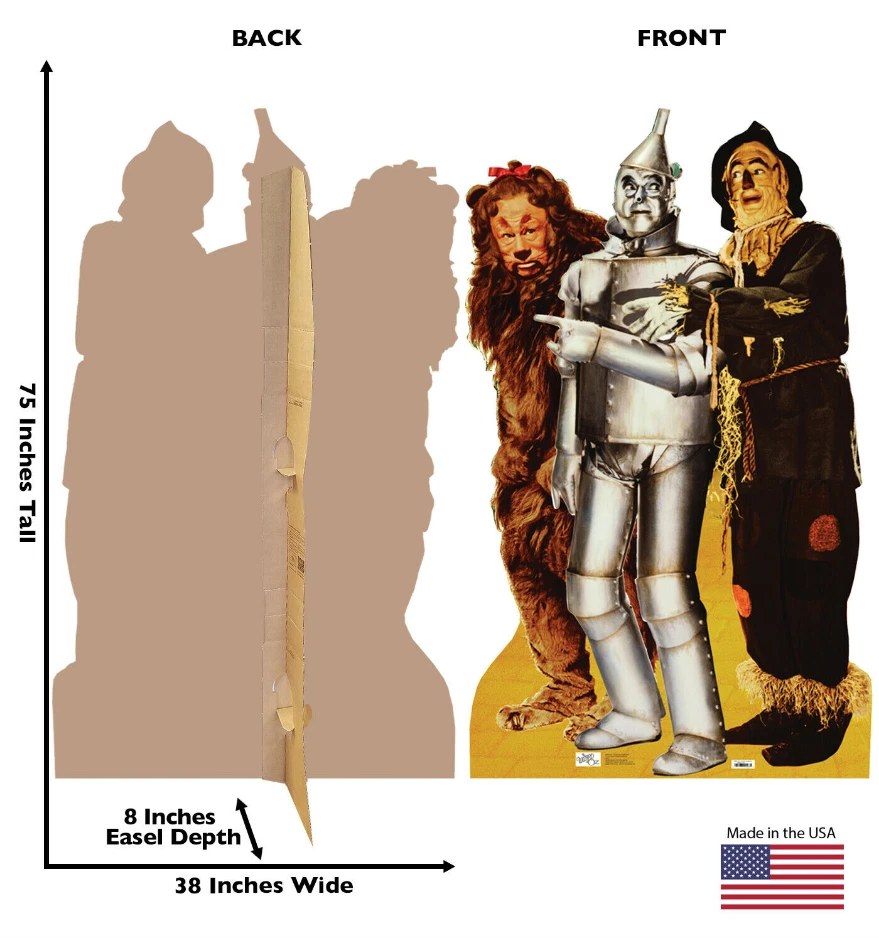 Lion, Tinman & Scarecrow Wizard of Oz Cardboard Cutout Standee- - Image 3 of 4