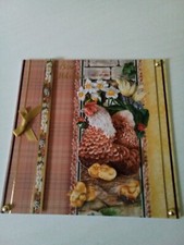 Handmade decoupage birthday card for adults or children. Hen and chicks .
