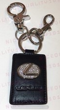 Lexus F Sport Leather Style Keychain Made W Swarovski Crystals