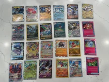 Assorted Pokémon Cards 24 Count Rare Cards, EX Cards, Radiant Cards, VStar Cards