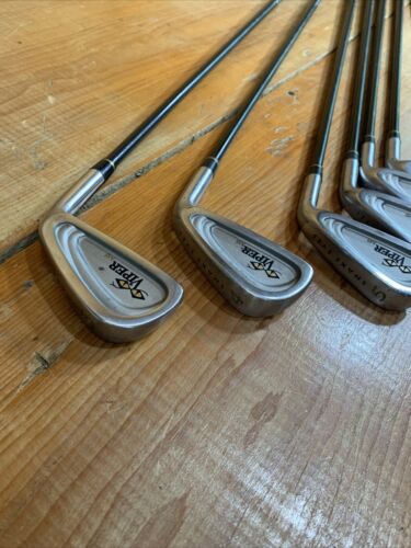Snakes Eyes VIPER MS Iron Set 3 - 9 Black Graphite Stiff Flex Shaft Men’s RH - Picture 16 of 16