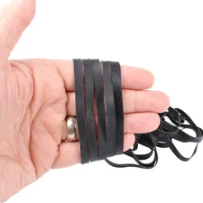 25 Heavy Duty Black Rubber Bands Big Thick XL-Large UV Resistant Fishing RC Hair