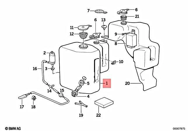 Genuine BMW M3 E30 320i 325i Cabrio Convertible Fluid Container