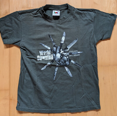 WORLD DOWNFALL ''Violate My Heart'' T-Shirt  in 9-11/140cm FRUIT OF THE LOOM NEU