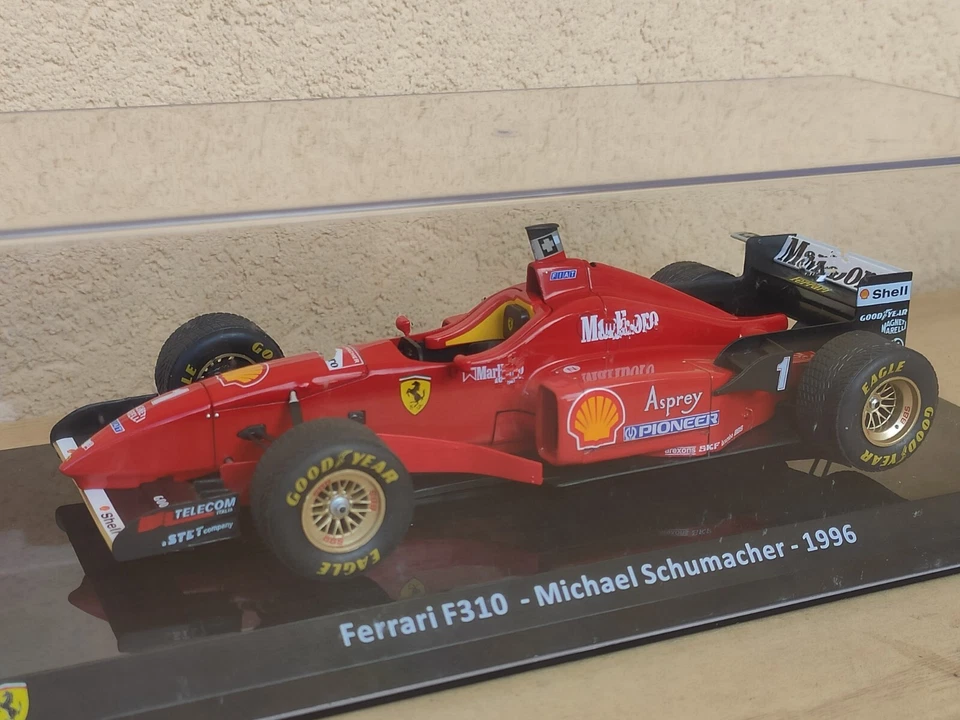 Ferrari F310 1996 Michael Schumacher modellino Formula 1 Altaya 1/24 diecast - Immagine 3 di 4