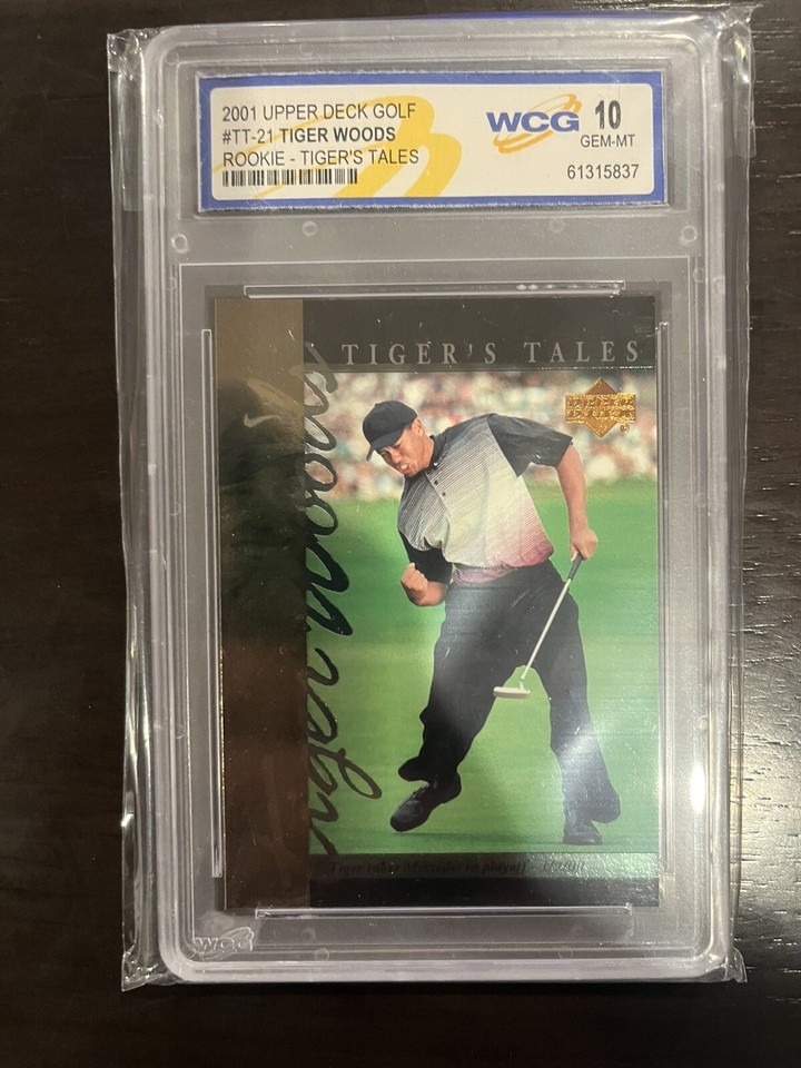 Tiger Woods 2001 Rookie Card Lot 6 Cards 4 Graded. 2001 UD 1 NM See