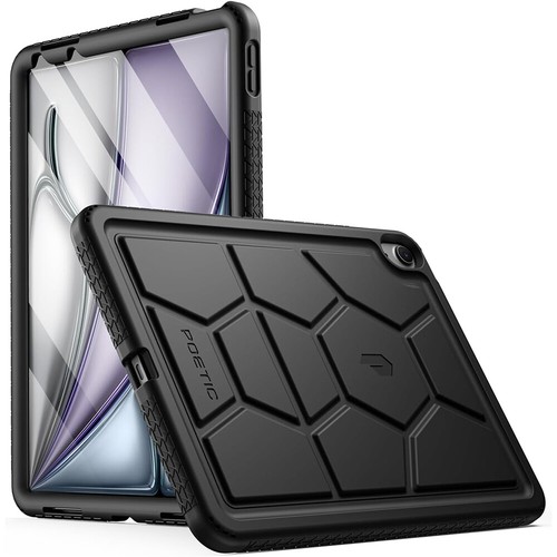 For Apple iPad Air 11 2025 / 2024 Case Poetic Kids Friendly Silicone Cover Black - Picture 2 of 6