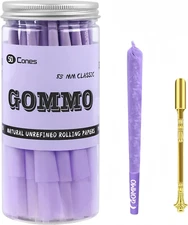 Cones Rolling Paper 50 Pack Pre Rolled Cones 1 1/4 Size Natural Purple Rolling P