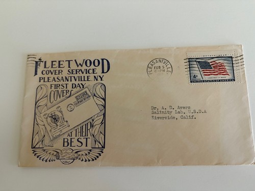 US Postal History Stamp Pictures Fleetwood FDC Service 1959 Pleasantville NY