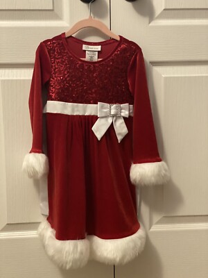 bonnie jean red christmas dress 4T Velvet making it the perfect