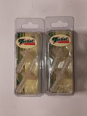 2 Packs of 4 Teckel Sprinker Spare Tail. Clear Silver Glitters 
