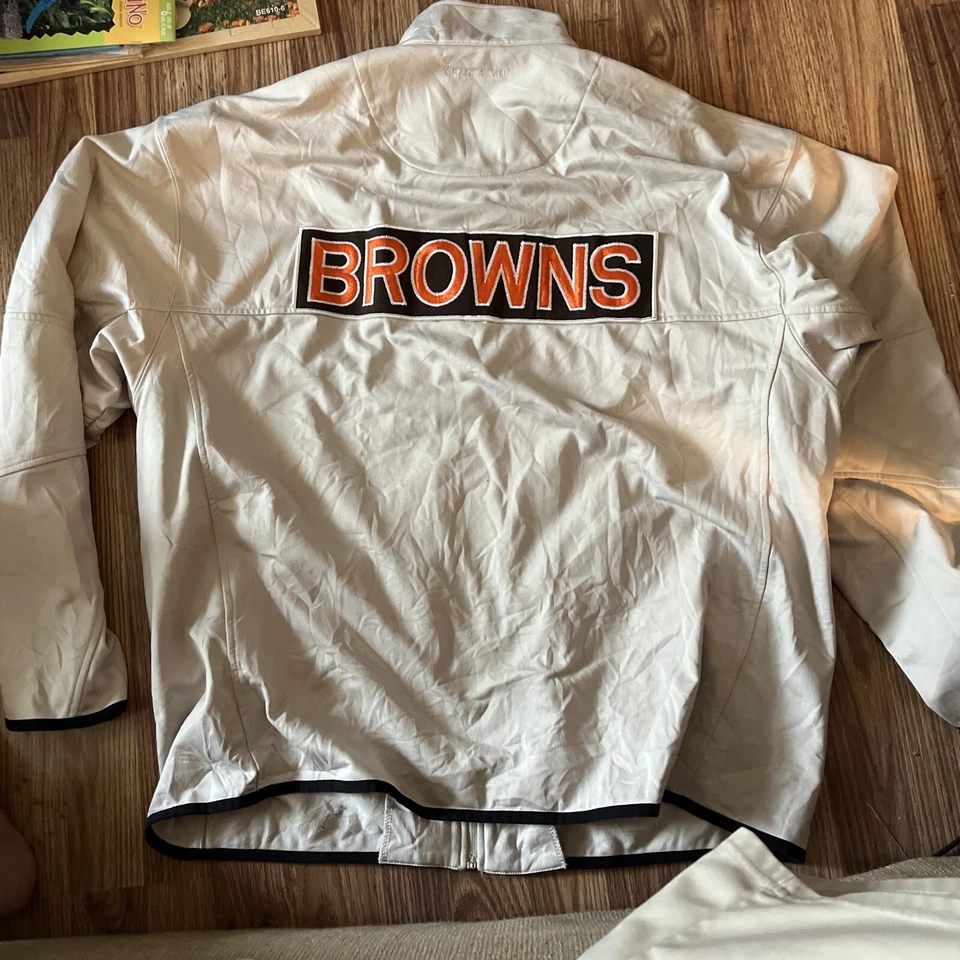 CHAQUETA CLEVELAND BROWNS Cremallera Completa (Usada) XL Foto 2 de 4