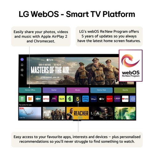 Smart TV LG OLED55G45LW G4 55 pulgadas 3840 x 2160 OLED evo 4K Ultra HD - Plateado - Imagen 10 de 12
