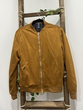 Bomber Zara Uomo Ecopelle Scamosciata In Cammello Taglia Media - Giacca Casual