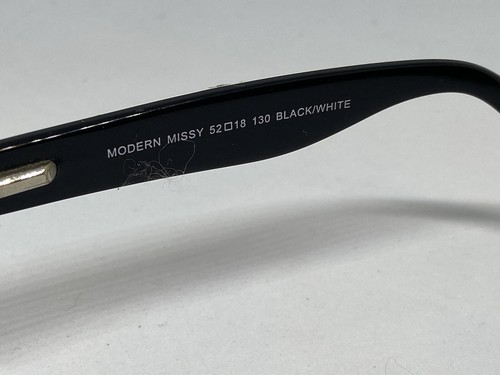 GENEVIEVE Boutique MODERN MISSY Black/White 52-18-130 Frames - Picture 3 of 5
