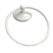 AMEROCK White 6" Diameter Wall Mounted Towel Ring Bathroom Hardware