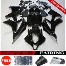 Black ABS Injection Bodywork Fairing Kit for 2007-2008 Honda CBR600RR w/ Bolts