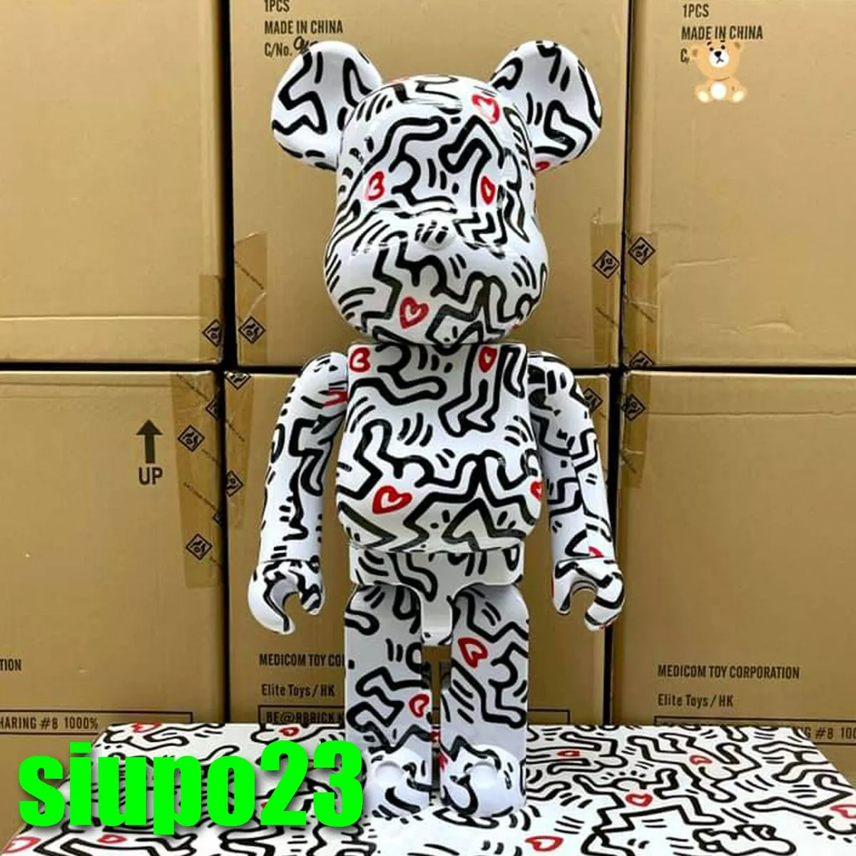 Medicom 1000% Bearbrick ~ Keith Haring 08 Version Be@rbrick | eBay