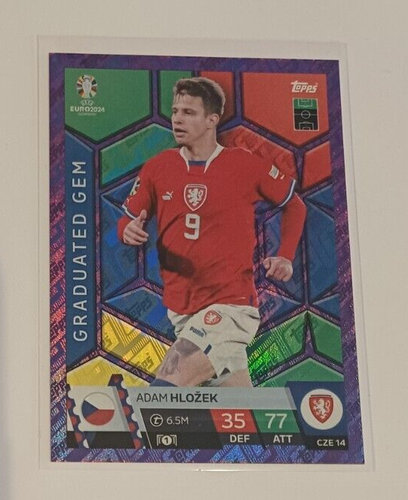 Topps UEFA Euro 2024 Autocollant Édition Suisse CZE 1 Logo Tchéquie