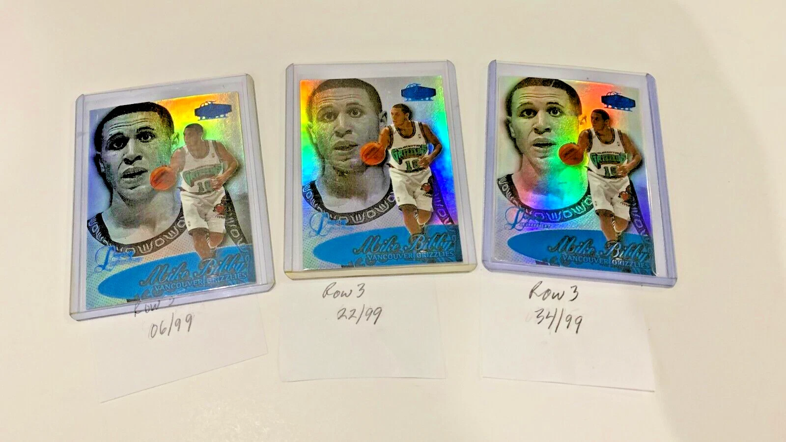 1998-99 Flair Showcase Row 3 #28 Legacy (Showtime)  Mike Bibby  Ser#/99 (Have 3)