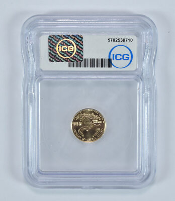 1999 $5 American Gold Eagle 1/10 Oz Gold MS70 ICG | eBay