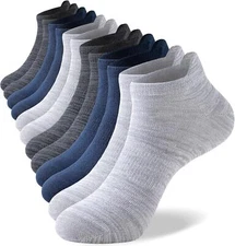 Niorasen Ankle Socks for Men Women, 6 Pairs Bamboo Rayon Breathable Sports Low C