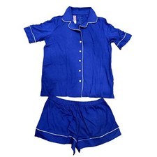 Adore Me Jayne PJ Shorts and Top in Blue, Size XL