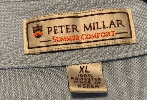 Peter Millar Shirt Mens XL Golf Polo Blue Summer Comfort Robert Trent Jones Club - Bild 8 von 8