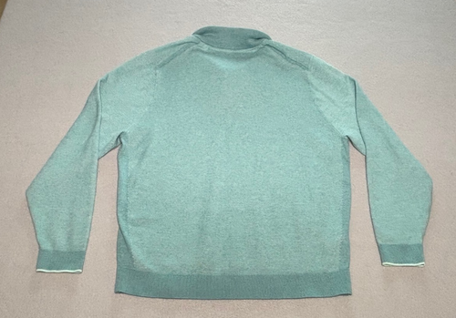 Tommy Bahama Mens XL Quarter Zip Pullover Island Zone Sweater Seafoam Green - Bild 7 von 8