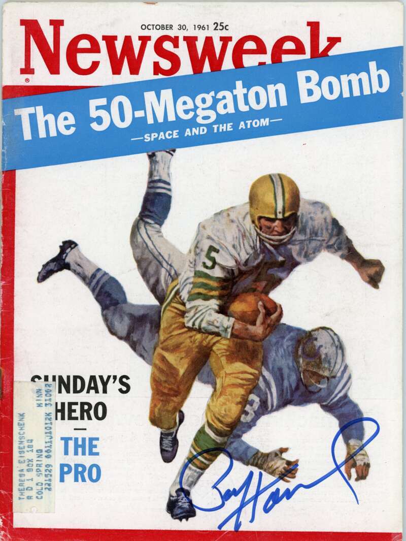Paul Hornung Autographed Signed Green Bay Packers Packers 1961 Newsweek Magazine JSA Authentic 