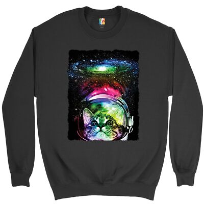 Astronaut Cat Sweatshirt Space Kitty Crewneck