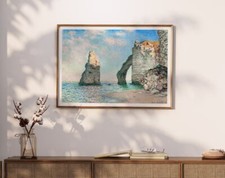 Claude Monet Sea Cliffs Beach Poster Premium Quality Choose your Size