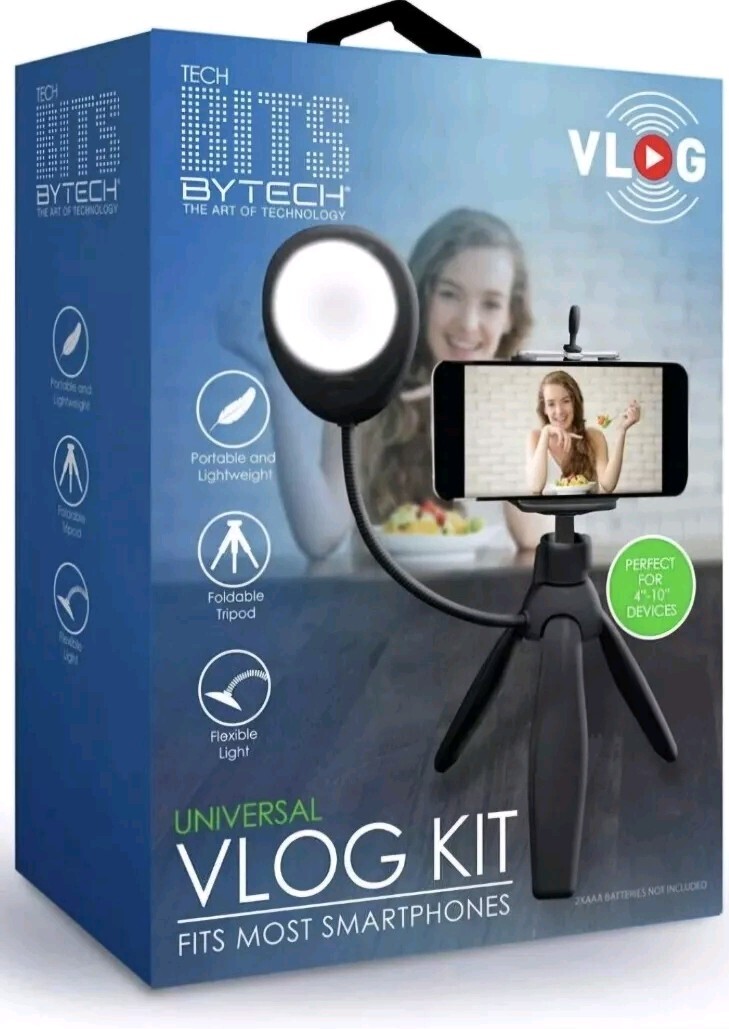 Phone tripod mount Tech Bits By Tech Universal Tripod Vlogging kit