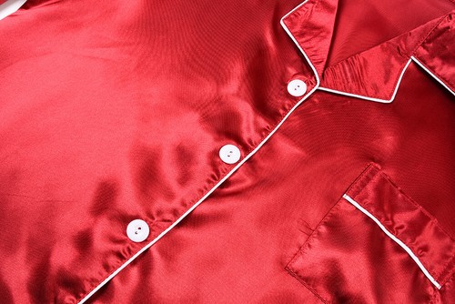 Women's Sexy Satin 2PCS Set Pajamas Ladies Silk Long Sleeve Sleepwear Nightwear - Picture 20 of 27