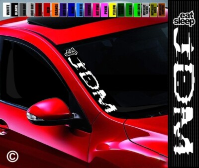 20'' JDM #8 Side Windshield Car Decal Sticker Import Illest Drift Street Racing